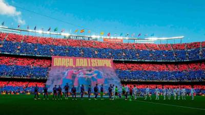 Imagen archivo del FC Barcelona previo a un clásico ante Real Madrid en el Spotify Camp Nou.