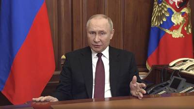 Putin dio un discurso tras ordenar un ataque masivo a Ucrania la madrugada de este jueves.