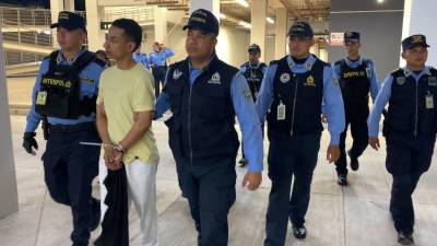 <b>Juan Esteban Granada en poder de la Policía Nacional de Honduras.</b>