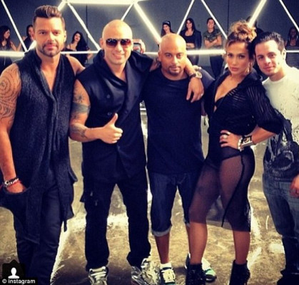 Ricky Martin, JLo y Wisin graban 'Adrenalina'