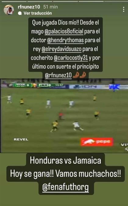 ¿Lo recuerdas? Ramón Núñez reapareció en sus redes sociales y recordó un golazo que le marcó a Jamaica con la camiseta de Honduras. 