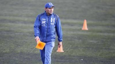 Jiménez en los entrenamientos con la Selección catracha.