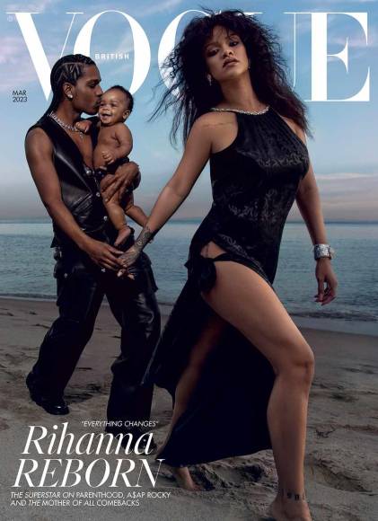 La revista lleva el título de “Rihanna Renacida”, esto se debe a que la cantante llevaba más de 5 años de no pisar un escenario y el domingo anterior lo hizo en uno de los espectáculos más vistos alrededor del mundo. Esta edición estará disponible en marzo.
