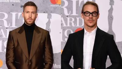 Los DJ´s y productores Calvin Carris y Diplo.