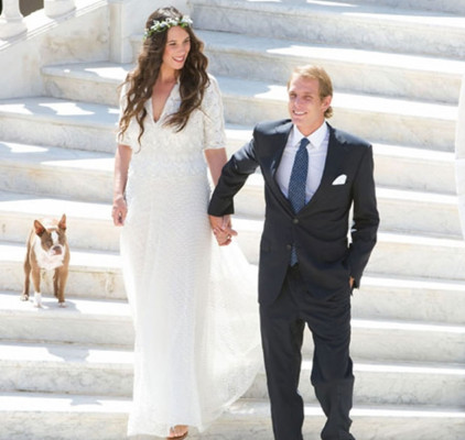 Andrea Casiraghi y Tatiana Santo Domingo, íntimo 'sí, quiero' real en Mónaco