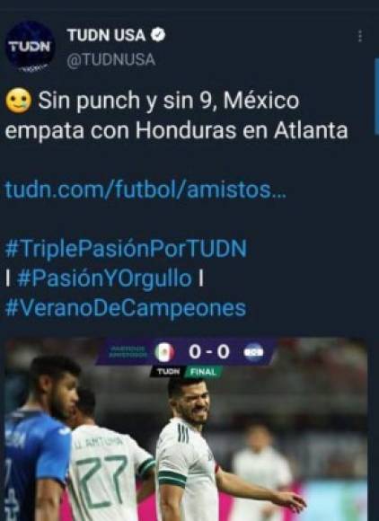 Portales como TUDN han expresado que México sigue necesitando un goleador.