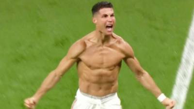 Cristiano Ronaldo festejó de manera eufórica su gol que dio la victoria al Manchester United ante Villarreal en la Champions League.