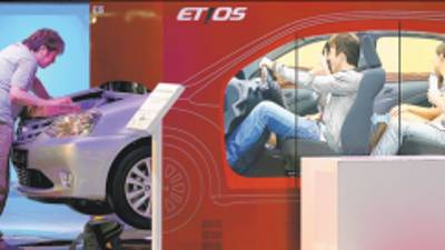 DALY CITY, CA - SEPTEMBER 05: The Toyota logo is displayed on car on the sales lot at City Toyota on September 5, 2018 in Daly City, California. Toyota annouced plans to recall over one million Prius and C-HR crossover sport-utility vehicles globally to fix an electrical system issue that could cause a fire. The vehicles affected by the recall are certain 2016-2018 Prius cars, Prius Prime plug-in hybrids and hybrid versions of the C-HR. Nearly 200,000 Prius cars in the United States will be affected. Justin Sullivan/Getty Images/AFP