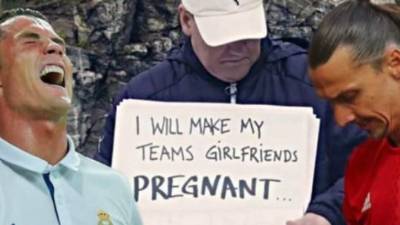 El DT mientras solicitaba a CR7 y Zlatan el esperma.