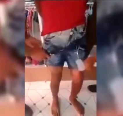 Quiso escapar con 10 pantalones robados