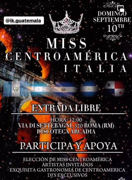 Este es el afiche que los organizadores han creado para promocionar el Miss Centroamérica 2023.
