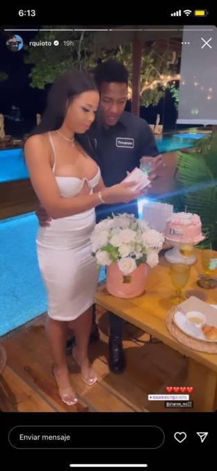 Romell Quioto compartió en su cuenta oficial de Instagram el momento que pasó con su novia.