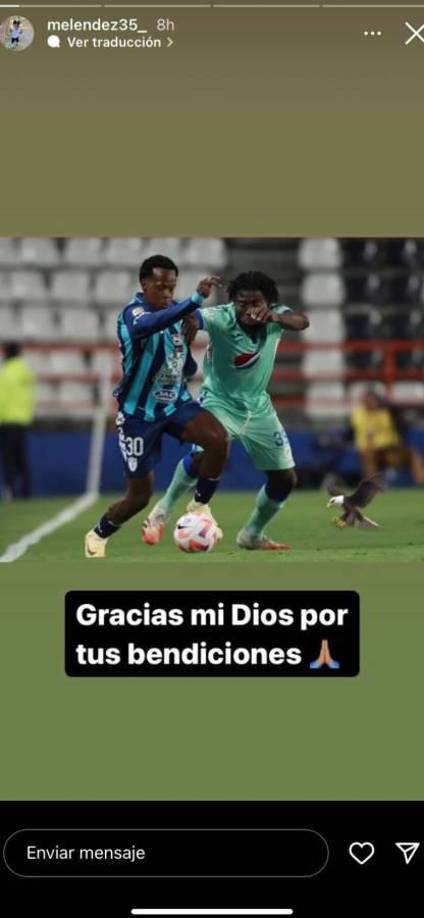 “Gracias mi Dios por tus bendiciones”, posteó Cristopher Meléndez en sus redes sociales.