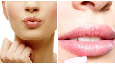 Los labios muestran la belleza en una mujer.