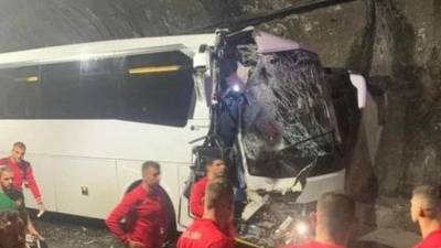 La selección Nacional de Bulgaria sufrió un aparatoso accidente.