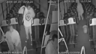 El chofer de un autobus se llevó el susto de su vida.