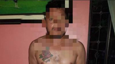 Pandillero detenido en la zona central de Honduras.