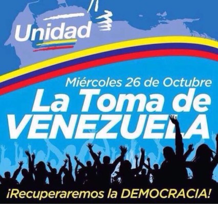 Opositores listos para llevar a cabo la Toma de Venezuela