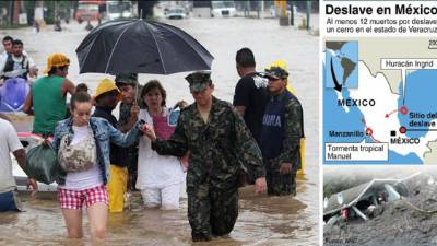 Los deslaves en México dejan al menos 12 muertos.