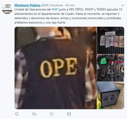 Detenidos, armas y dinero incautado deja operación Libertador