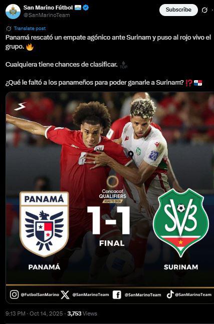 Chepe Bomba, resignado y sorprende tras el Panamá vs Surinam: Es una pesadilla