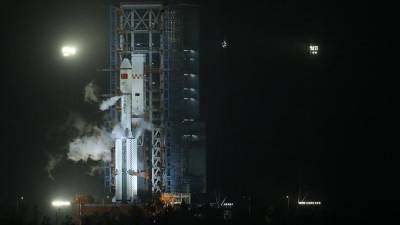 Imagen de archivo de un lanzamiento en la estación espacial de Wenchang.