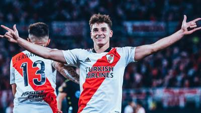 Julián Álvarez ha marcado 36 goles luego de 96 partidos con River.