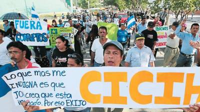 Hondureños piden la llegada de la CICIH | Fotografía de archivo