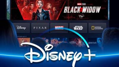 Vista de la espera película 'Black Widow' en la plataforma de Disney.