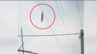 Video viral : niña quedó colgada de cable eléctrico en Indonesia y sobrevive de milagro