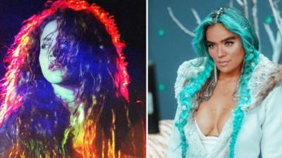 En la imagen Shakira y Karol G.