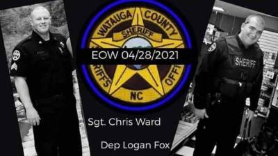 Los dos agentes de policía asesinados.