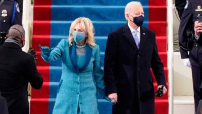 La nueva pareja presidencial de Estados Unidos, Joe y Jill Biden. Foto: AFP