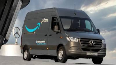 Fotografía cedida por Amazon donde aparece una de sus nuevas furgonetas eléctricas.