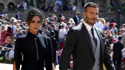 Victoria y David Beckham. Foto AFP.