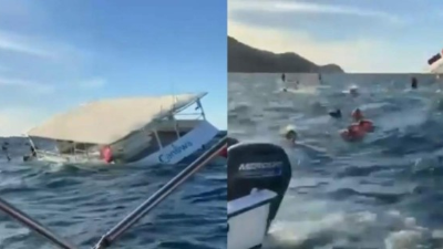 Momento en el que el barco se hunde.