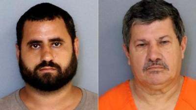 Otero-Rivera y su padre, Ángel Rivera. (Condado de Osceola)