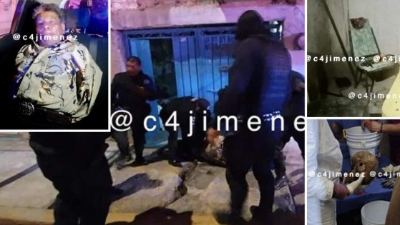 Fotos del interior de la 'casa del terror'.