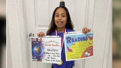 La niña hondureña Valeria Alexandra Espinal.