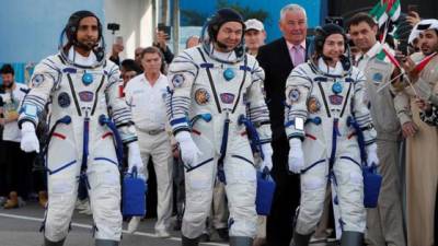 Un grupo de cosmonautas rusos. (EFE)
