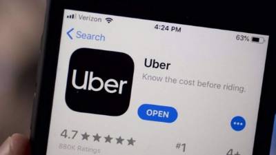 En la imagen, logo de Uber.