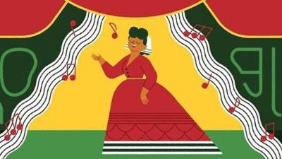 El 'doodle' dedicado a la soprano mexicana Ángela Peralta.
