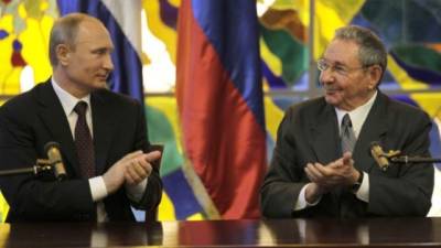 Vladimir Putin, presidente de Rusia y Raúl Castro, presidente de Cuba.