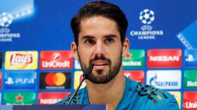Isco durante la conferencia de prensa previo al partido de Champions del martes ante el Tottenham.