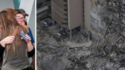 Los equipos de rescate trabajan en busca de personas atrapadas entre los escombros de un edificio de Surfside, en Miami-Dade, que se desplomó parcialmente este jueves mientras sus ocupantes dormían, con un resultado provisional de un muerto y un número indeterminado de desaparecidos.
