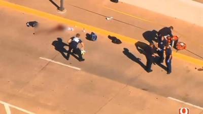 Un hombre fue asesinado en el parqueo del aeropuerto de Oklahoma. Foto KWTV.