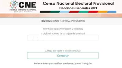Los hondureños pueden consultar aquí donde les corresponde votar: https://www.cne.hn/censo/