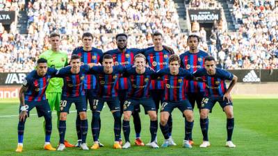 El 11 titular del Barcelona que perdió 2-1 ante Celta de Vigo en el último partido de la temporada en la Liga española.