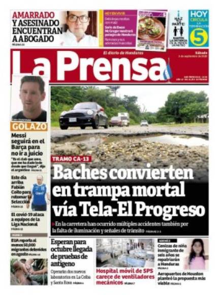 Diario La Prensa (Honduras) - “Messi seguirá en el Barça para no ir a juicio”.