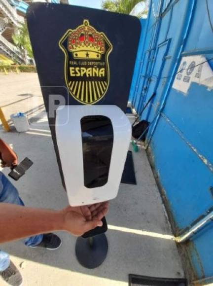 El Real España, como home club, implementó todas las medidas de bioseguridad en el estadio Olímpico.